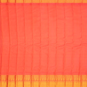 Magenta Handloom Gadwal Silk Saree With Checks-Magenta