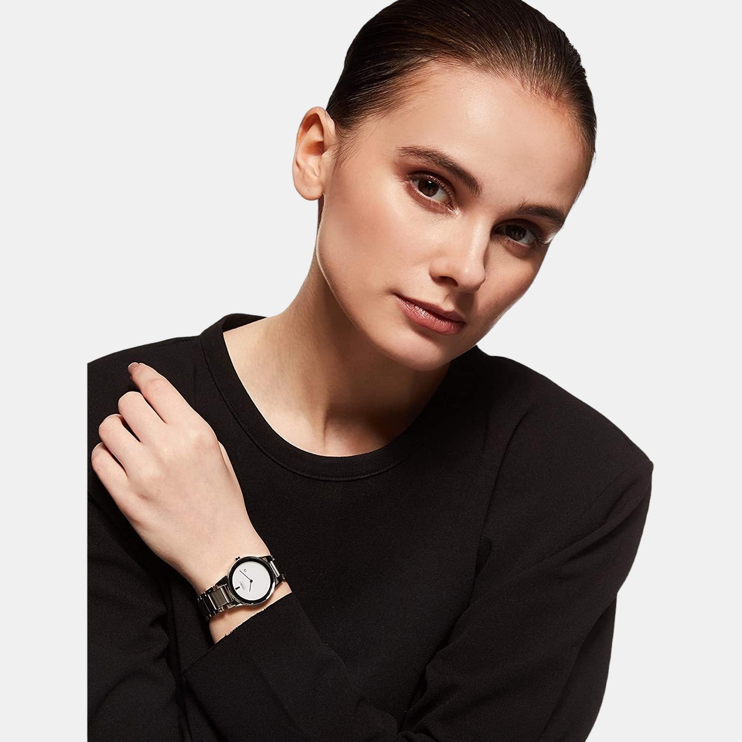 Axiom Women Quartz Silver Dial Analog Stainless Steel Watch GA1050-51A