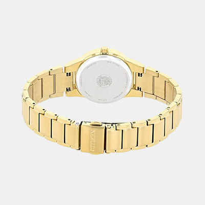 Axiom Women Eco-Drive Black Dial Analog Stainless Steel Watch GA1052-55E