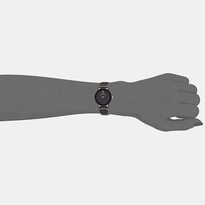 Axiom Women Quartz Black Dial Analog Stainless Steel Watch GA1055-57F