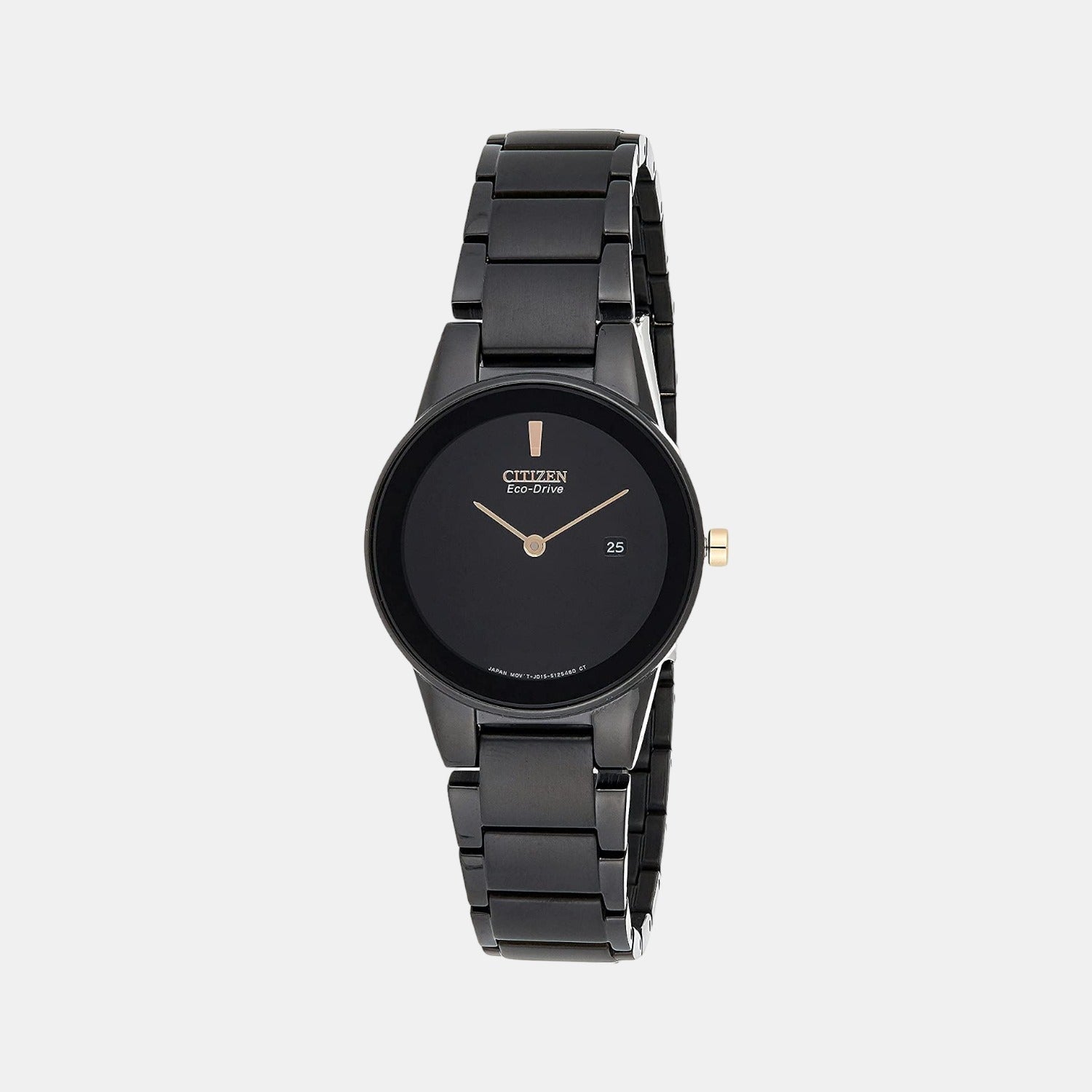 Axiom Women Quartz Black Dial Analog Stainless Steel Watch GA1055-57F