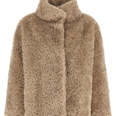 Herno Curled Shearling Effect Coat