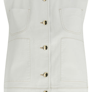 Fabiana Filippi Denim And Knit Vest