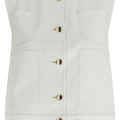 Fabiana Filippi Denim And Knit Vest