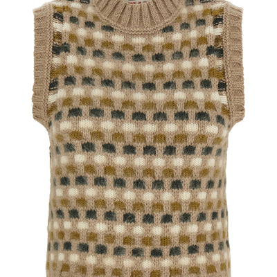 Marni Shetland Acquard Knit Vest
