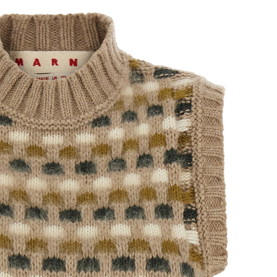 Marni Shetland Acquard Knit Vest