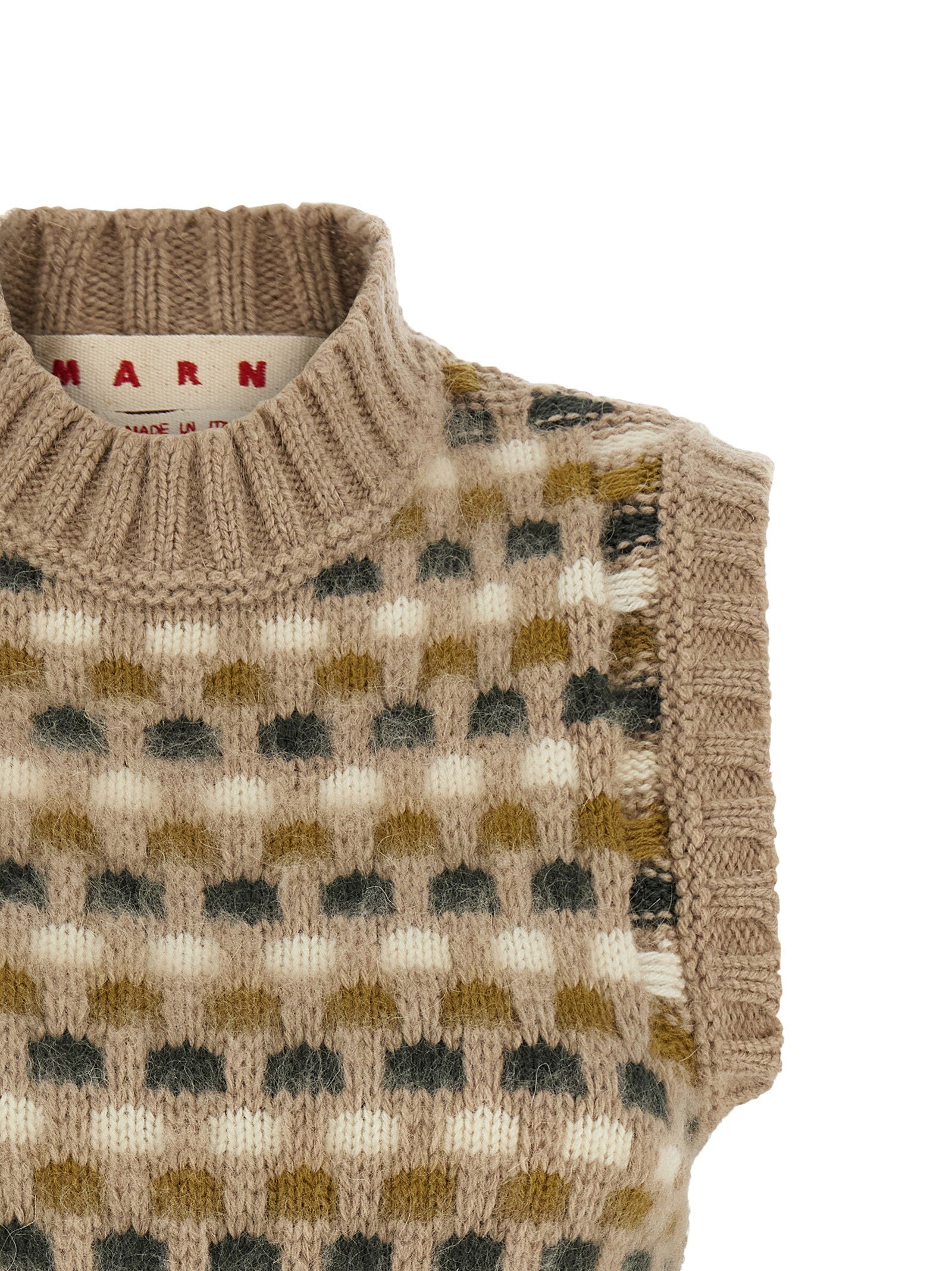 Marni Shetland Acquard Knit Vest