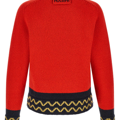 Marni Geometric Intarsia Sweater