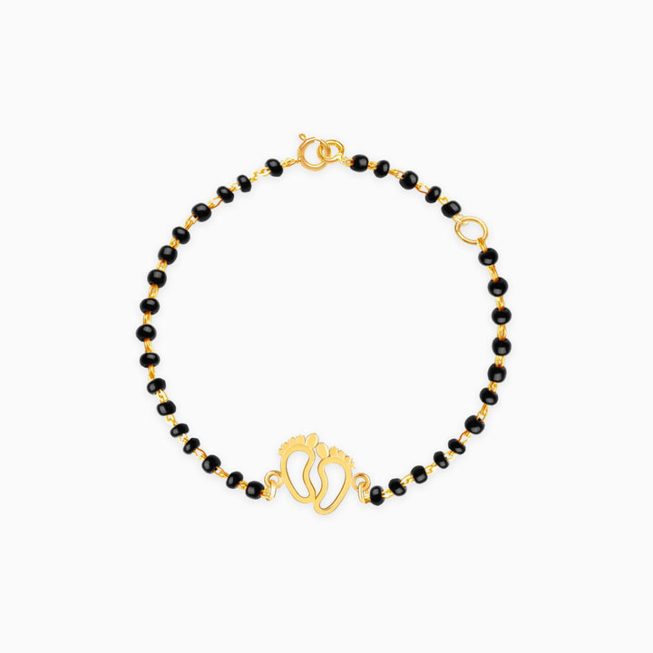 Gold Baby Footprint Kids Nazariya Bracelet (0-1 yrs)