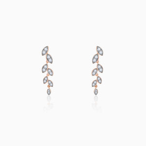Rose Gold Cascade Diamond Earrings