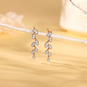 Rose Gold Cascade Diamond Earrings