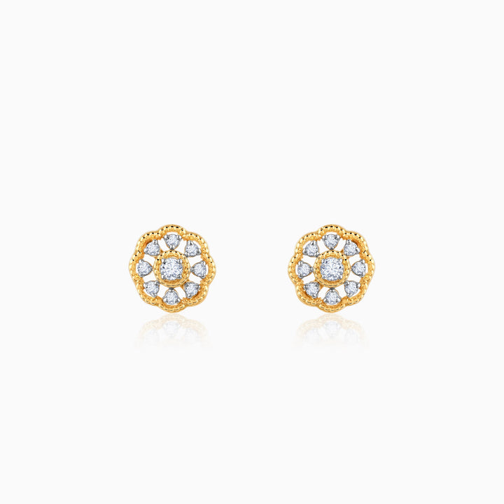 Gold Bloom Buddies Diamond Earrings