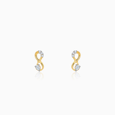 Gold Infinity Spark Diamond Studs