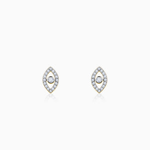 Gold Mystic Eyes Diamond Stud Earrings