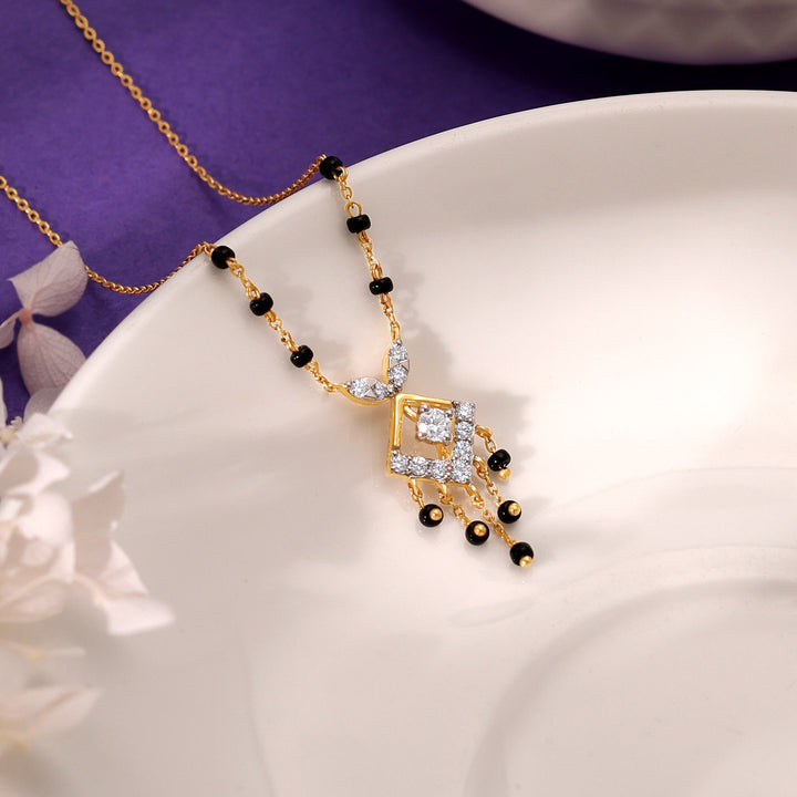 Gold Komal Diamond Mangalsutra