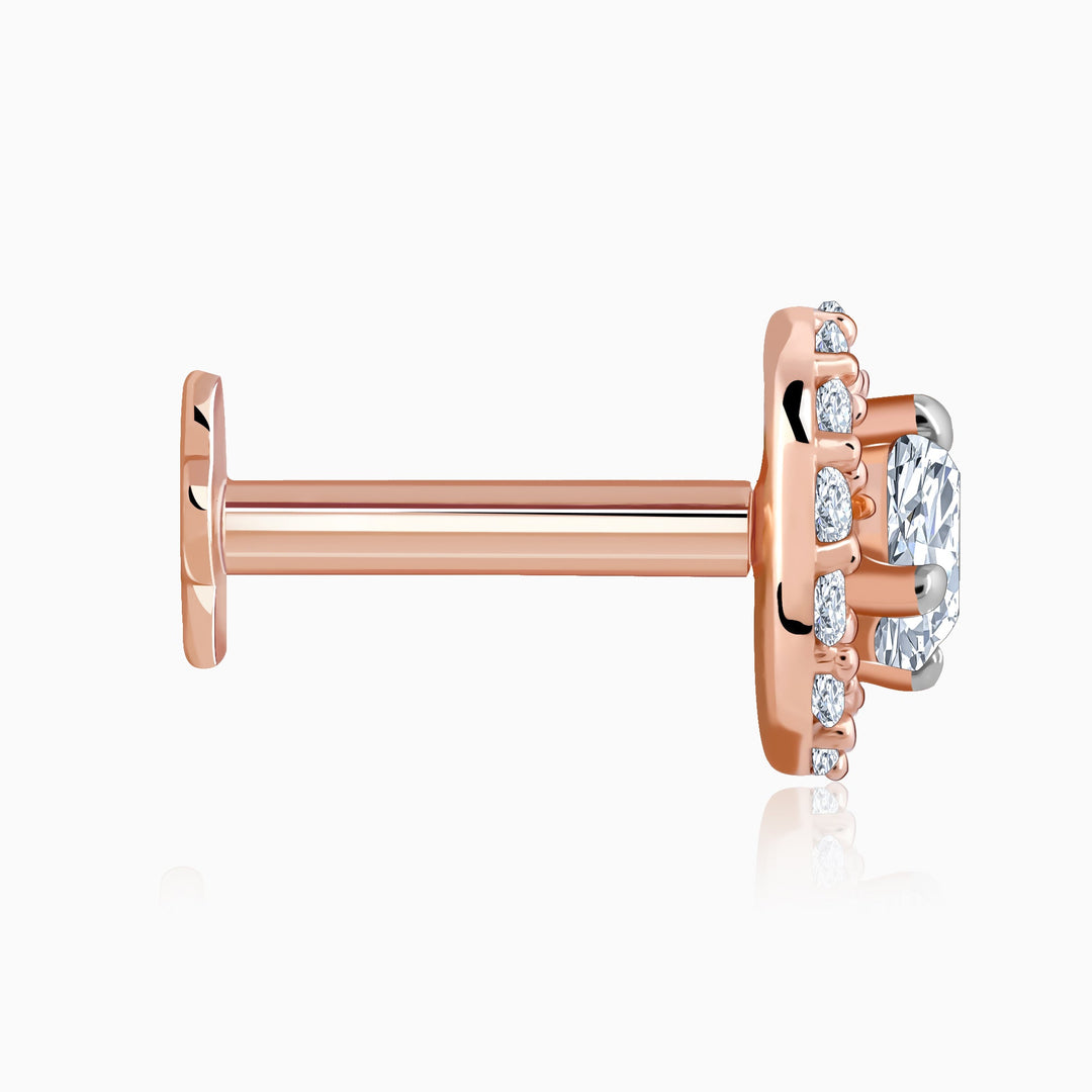 Rose Gold Classy Diamond Nose Pin