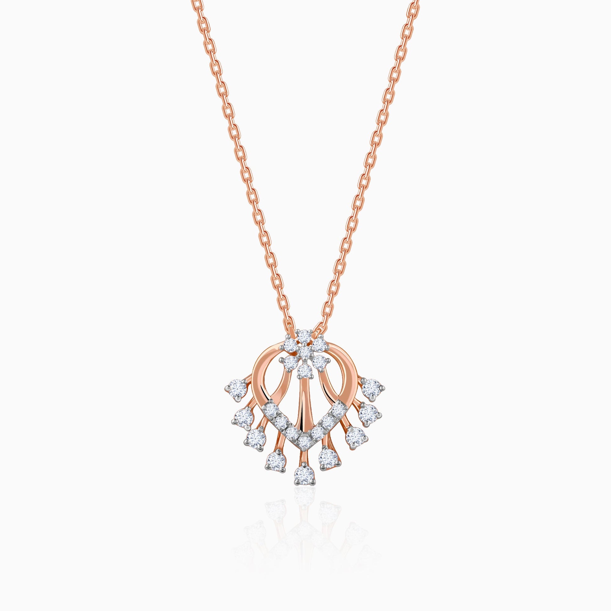Rose Gold Wonderful Shine Diamond Pendant