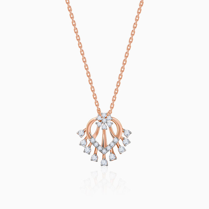 Rose Gold Wonderful Shine Diamond Pendant