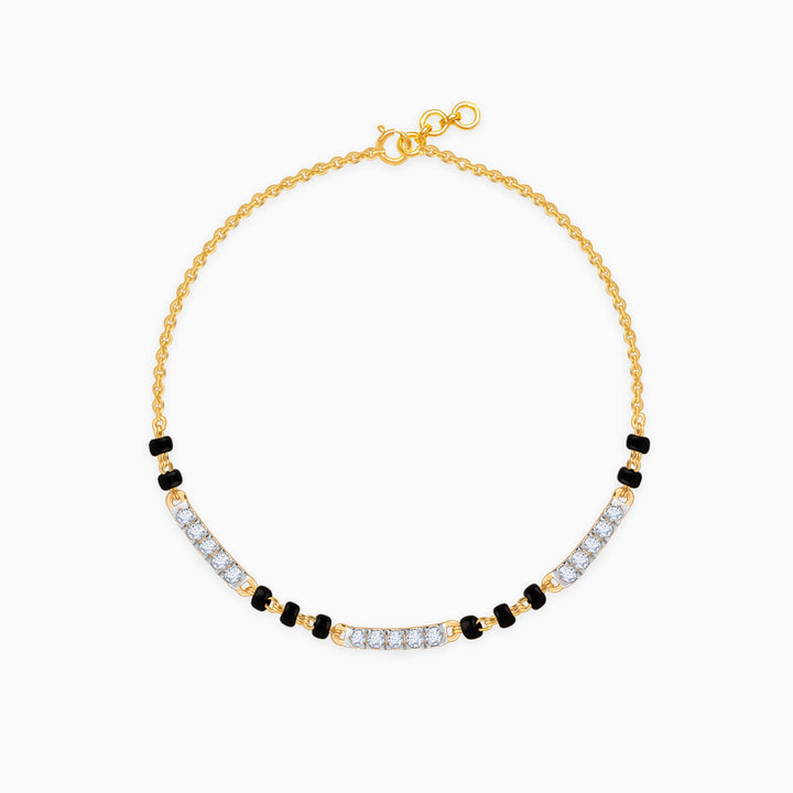 Gold Skyla Diamond Mangalsutra Bracelet