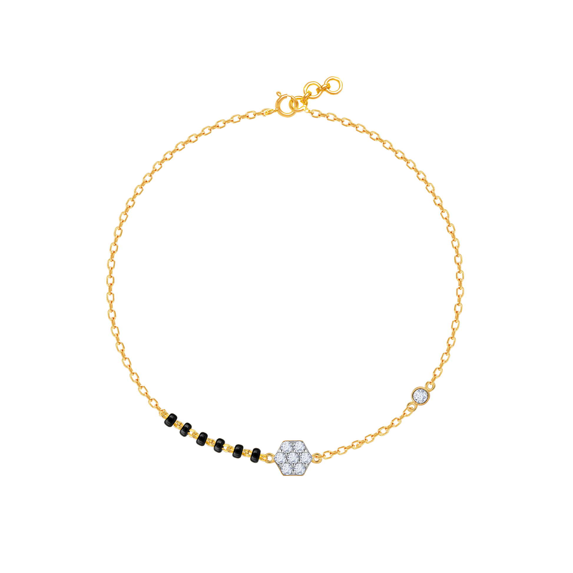Gold Siya Diamond Mangalsutra Bracelet