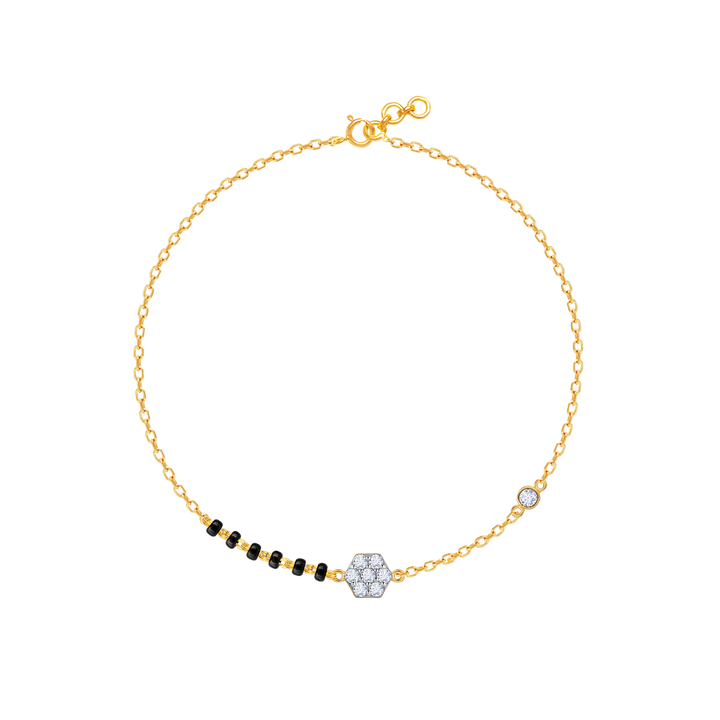 Gold Siya Diamond Mangalsutra Bracelet