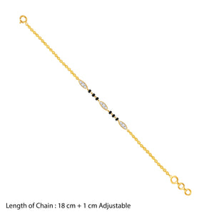 Gold Isha Diamond Mangalsutra Bracelet
