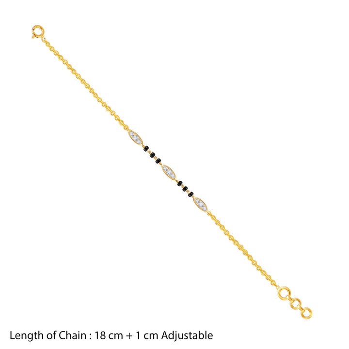 Gold Isha Diamond Mangalsutra Bracelet