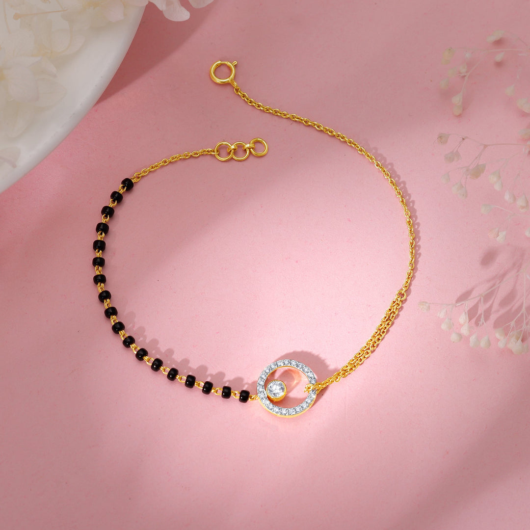 Gold Maya Diamond Mangalsutra Bracelet