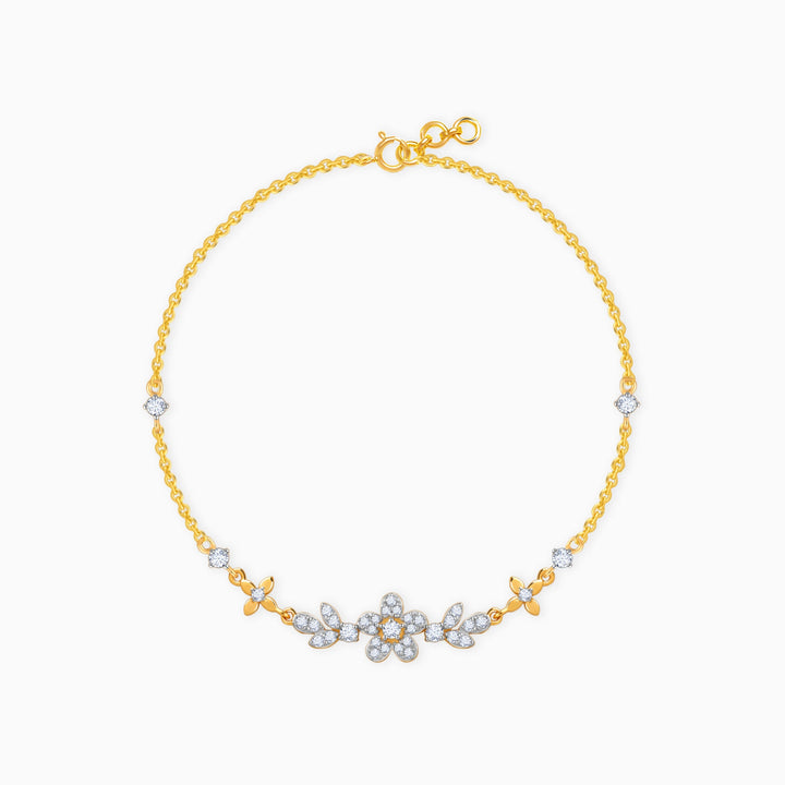 Gold Gardenia Diamond Bracelet