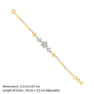 Gold Gardenia Diamond Bracelet
