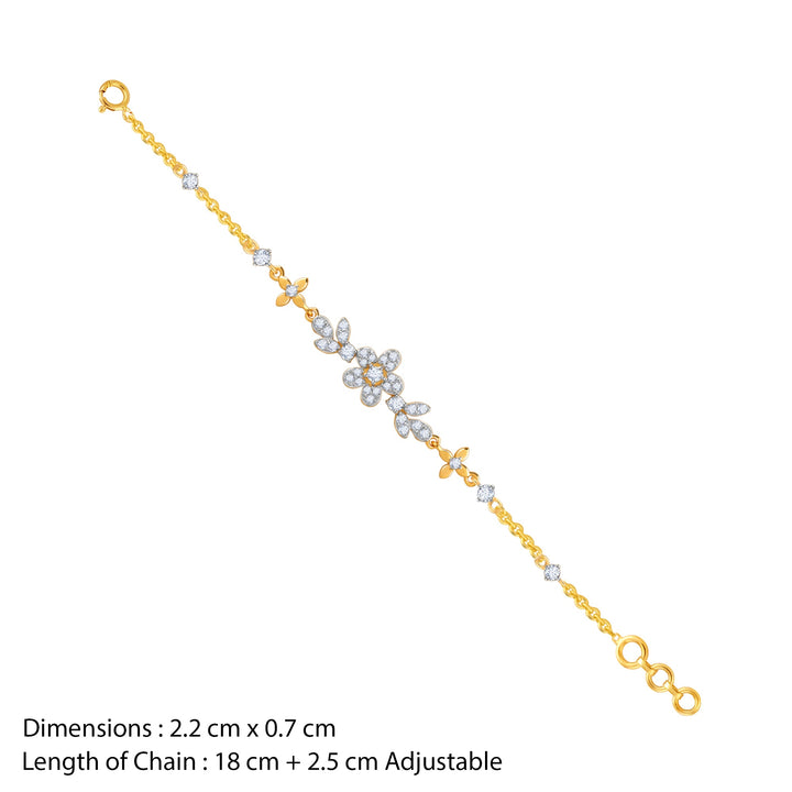 Gold Gardenia Diamond Bracelet