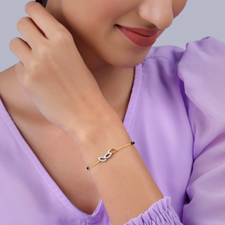 Gold Sneha Mangalsutra Diamond Bracelet