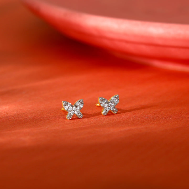 Gold Evolve Diamond Earrings