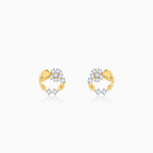 Gold Unfurl Diamond Earrings
