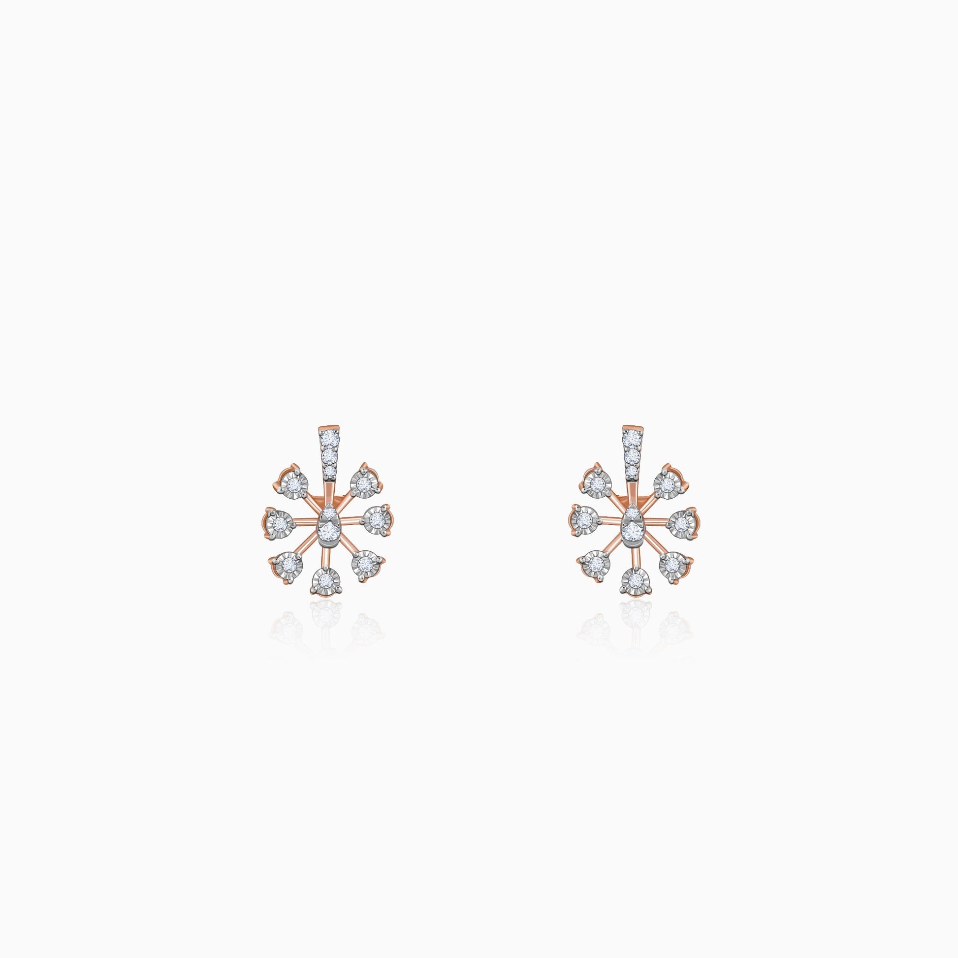 Rose Gold Sinhaparni Diamond Earrings