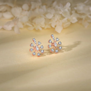 Rose Gold Sinhaparni Diamond Earrings