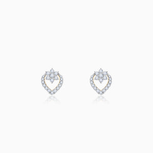 Gold Sweetheart Diamond Earrings