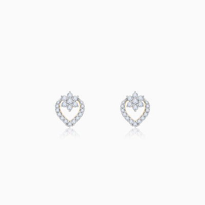 Gold Sweetheart Diamond Earrings