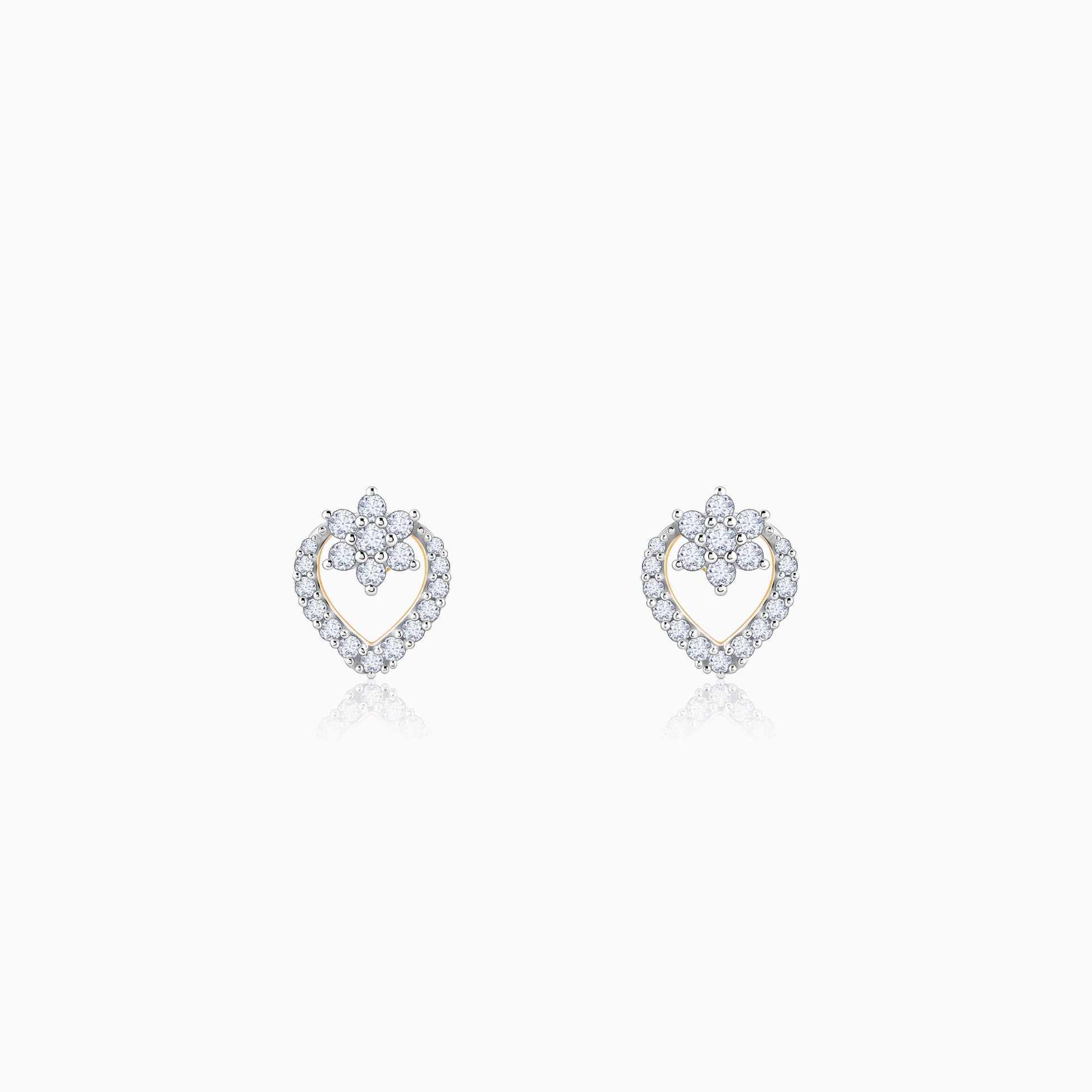 Gold Sweetheart Diamond Earrings