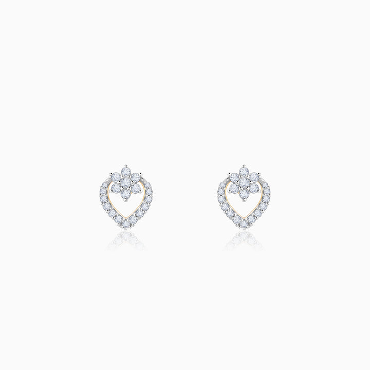 Gold Sweetheart Diamond Earrings