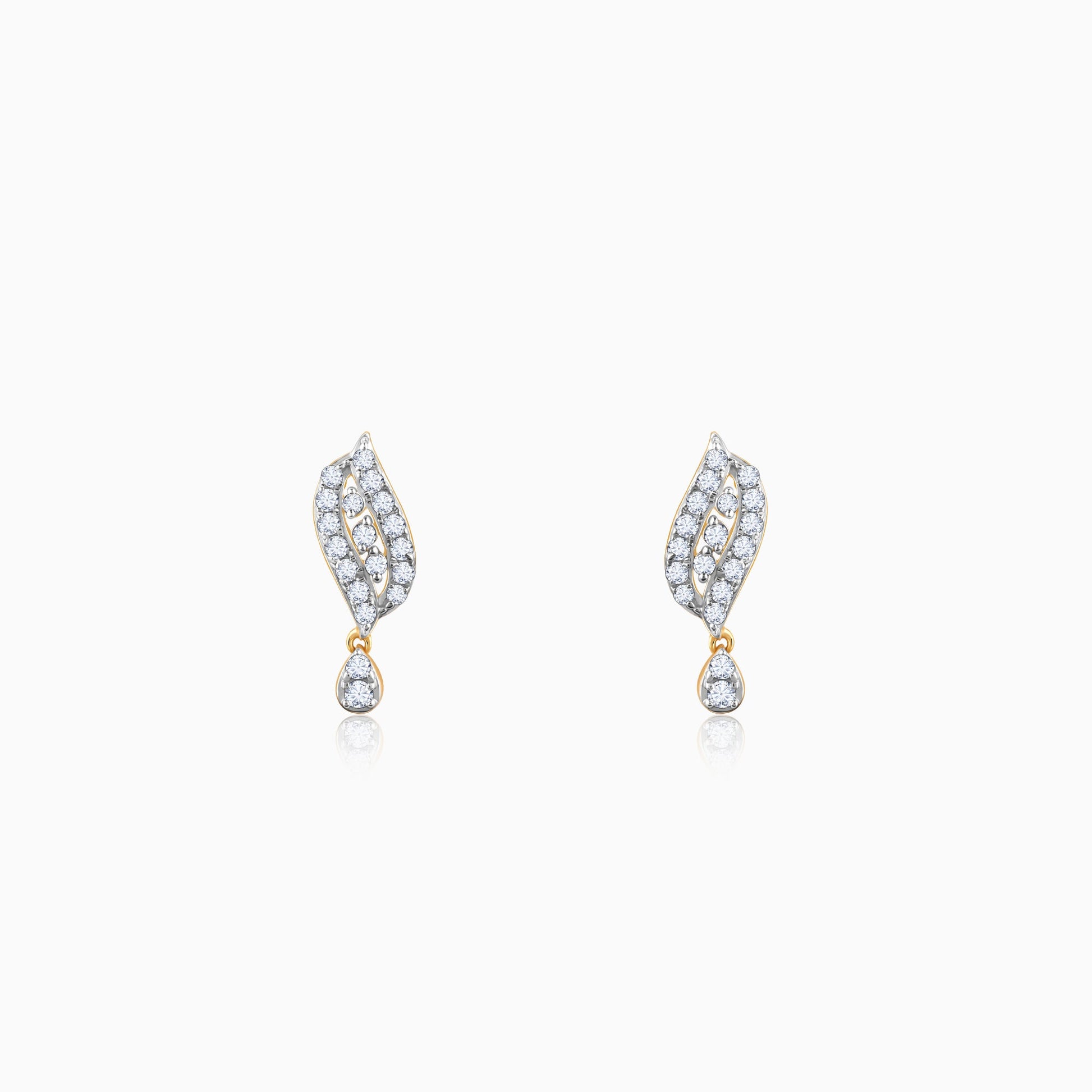 Gold Opulent Halo Diamond Earrings