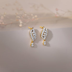 Gold Opulent Halo Diamond Earrings