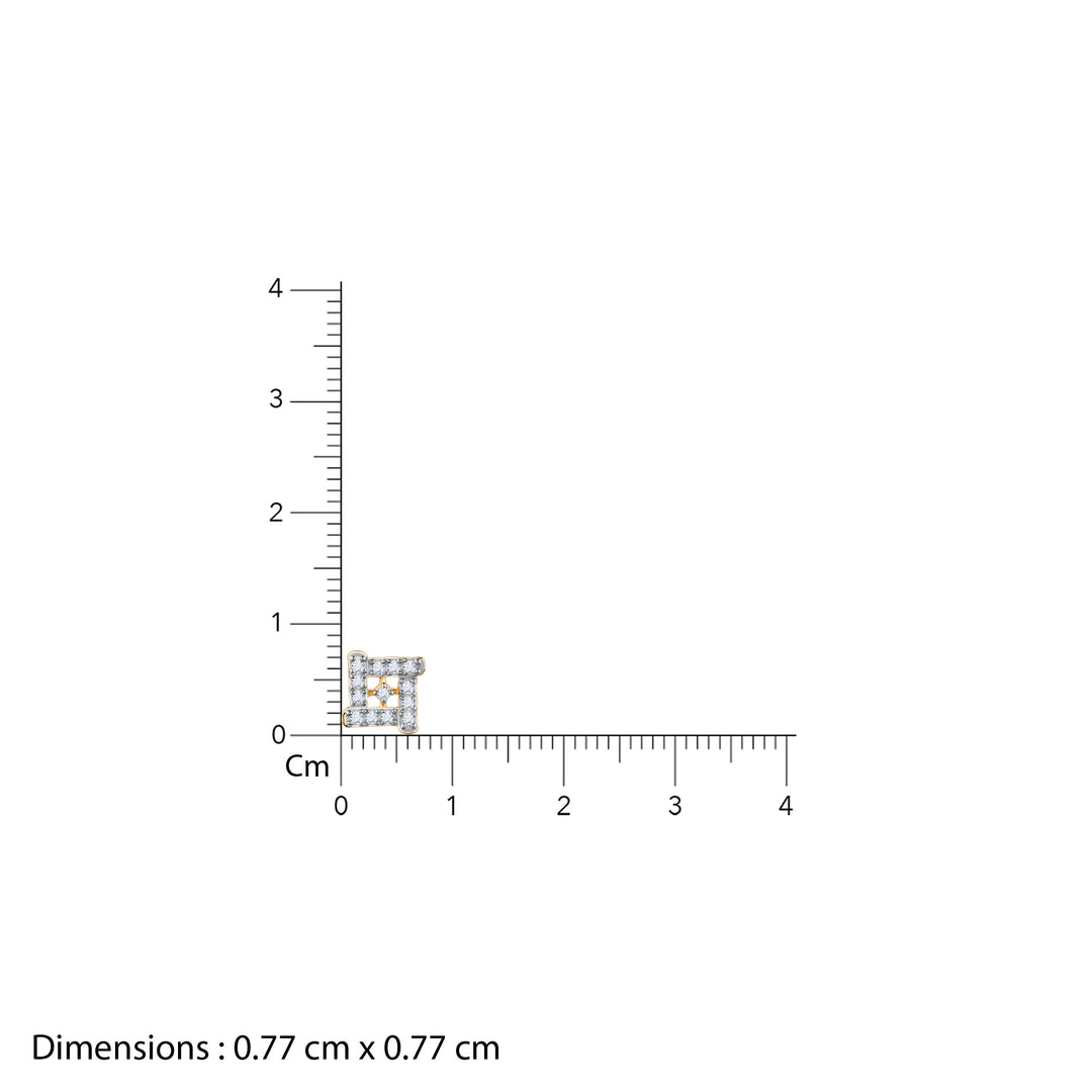 Gold Square Sensation Diamond Studs