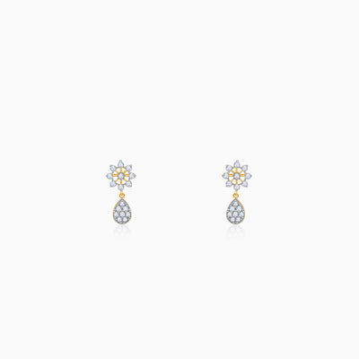 Gold Roseate Glow Diamond Earrings
