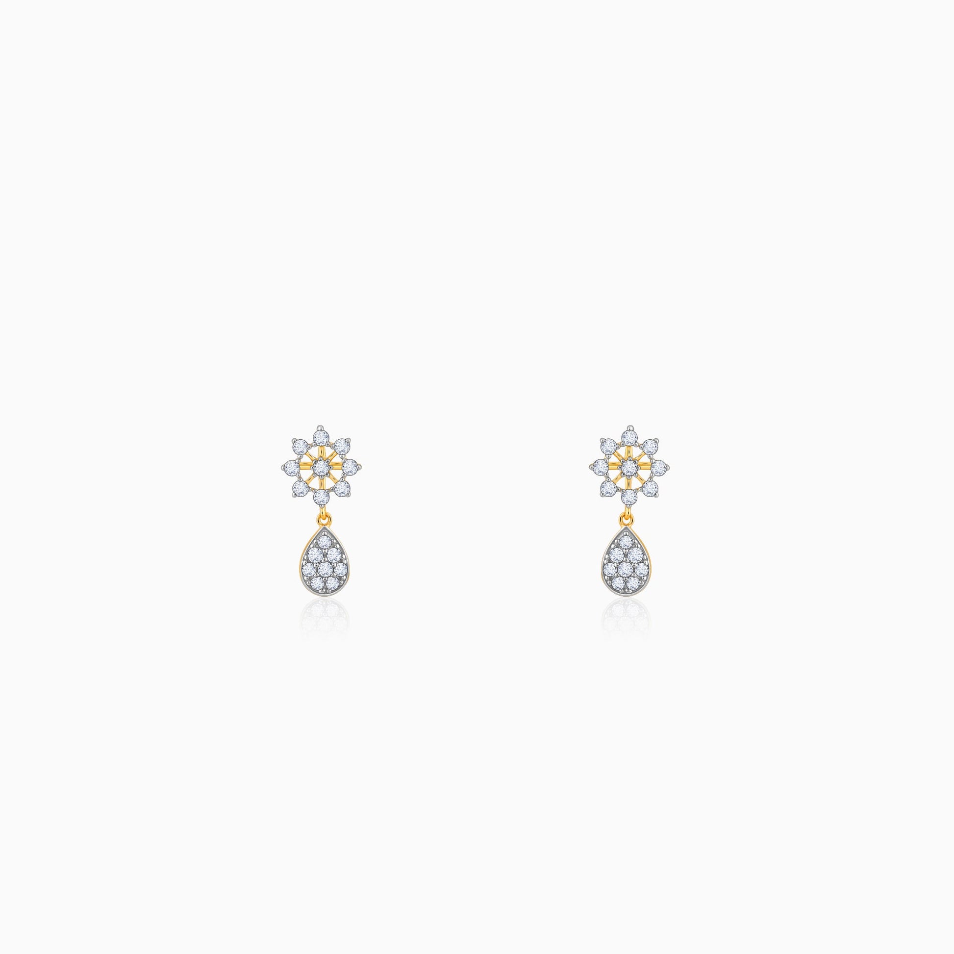 Gold Roseate Glow Diamond Earrings