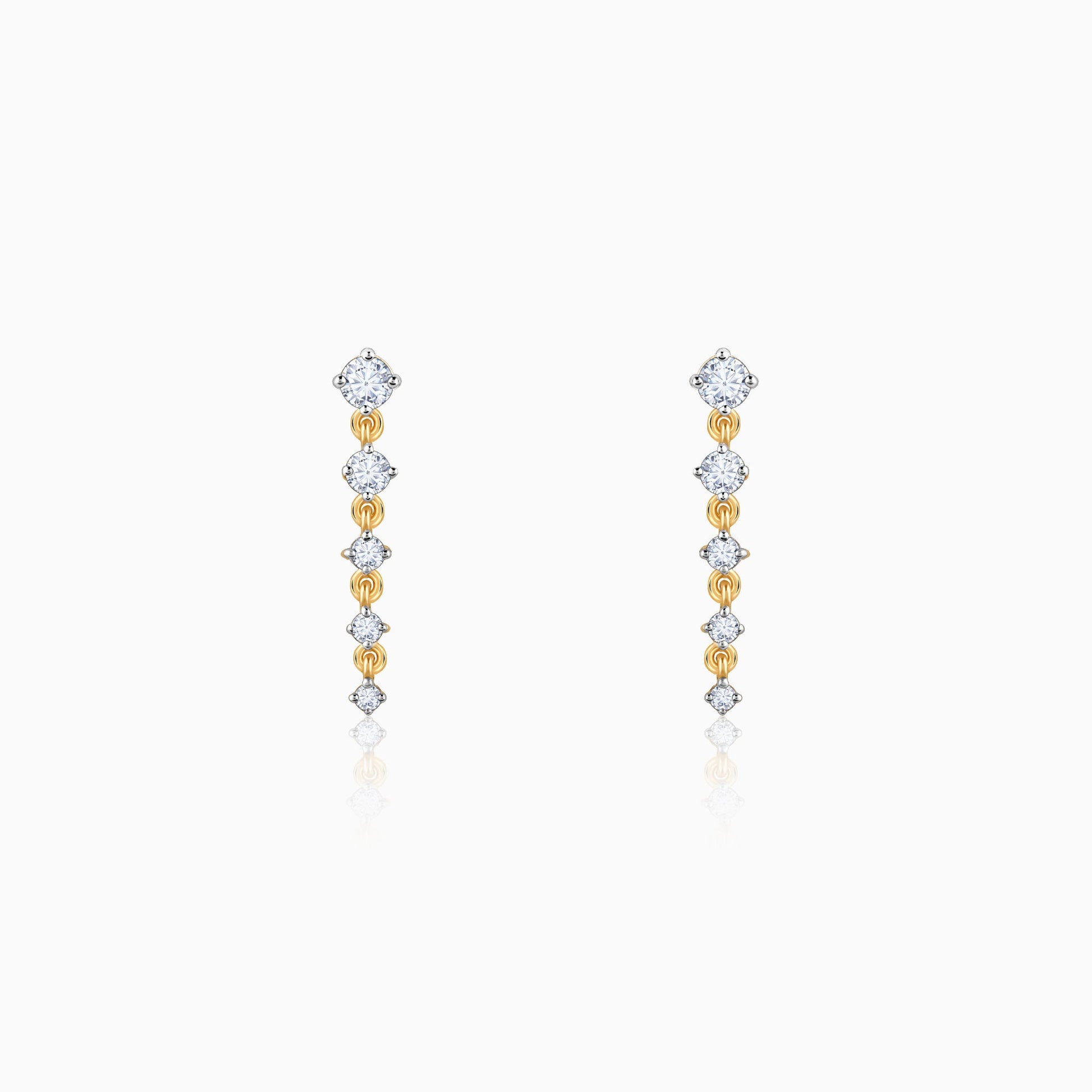 Gold Divine Shimmers Diamond Earrings