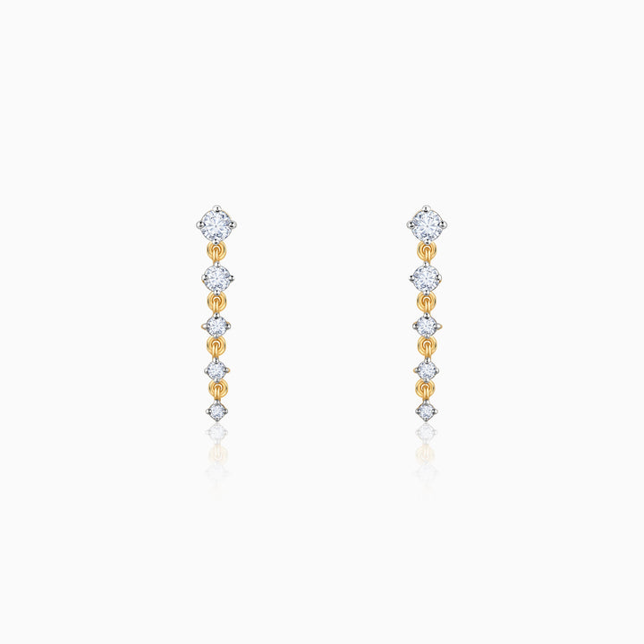 Gold Divine Shimmers Diamond Earrings