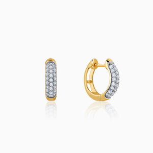 Gold Lunar Loops Diamond Earrings
