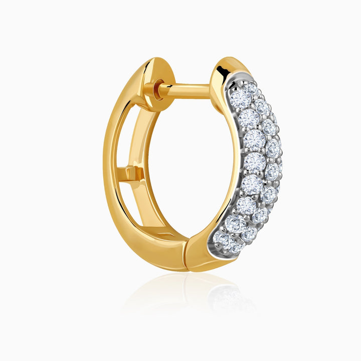 Gold Lunar Loops Diamond Earrings