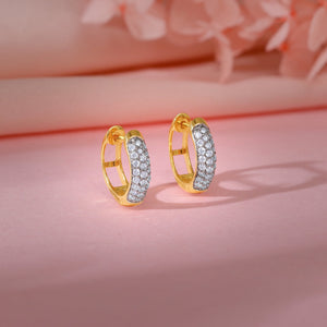 Gold Lunar Loops Diamond Earrings
